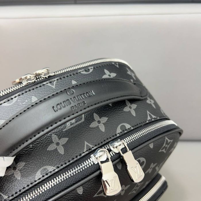 Рюкзак Louis Vuitton мужской черный кожаный monogram оригинал