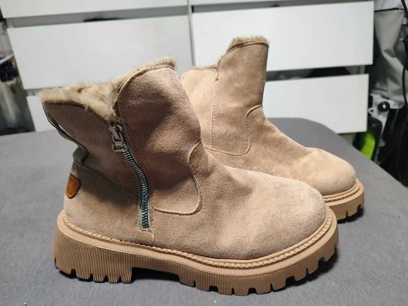 Fashion classic botki workery lekkie wygodne ciepłe