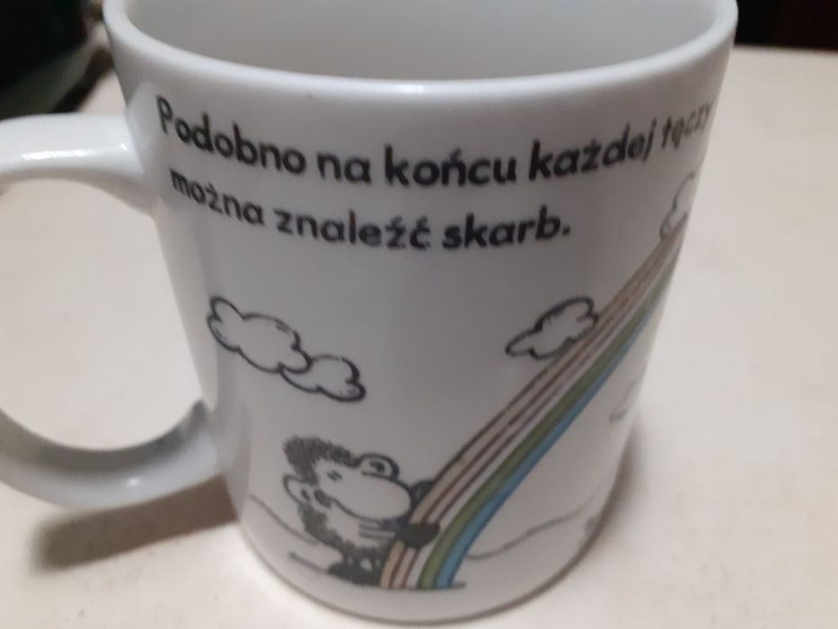 Kubek z ciekawa sentencją