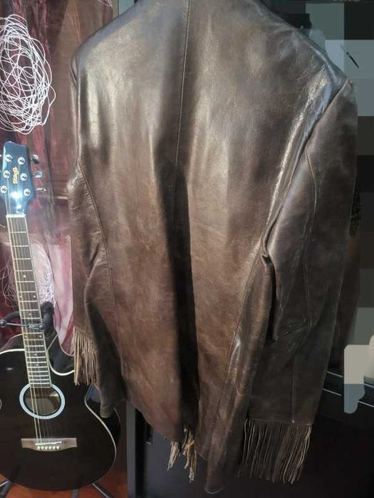 Casaco pele castanho. UNISEXO - cabedal. Novo.  Excelente