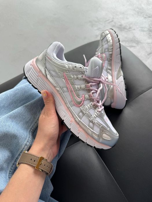 Nike P-6000 Elemental Pink Silver трендові жіночі кросівки найк п 6000