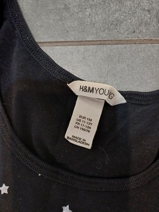 Koszulka dziewczęca bawełniana H&M na 11-12 lat