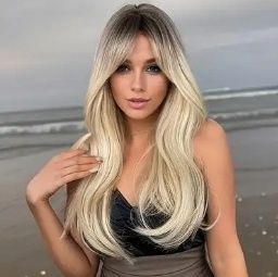 Peruka damska Długa ombre