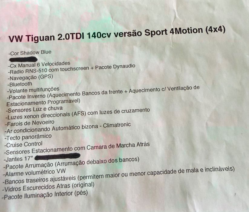 VW Tiguan 2.0 Sport 4Motion (4x)
