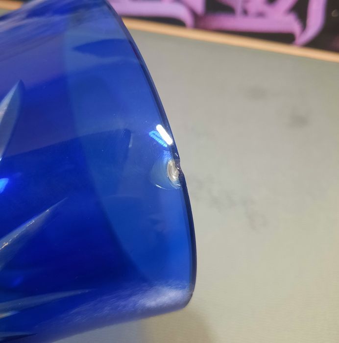 Ваза кобальт хрусталь 35см. ссср