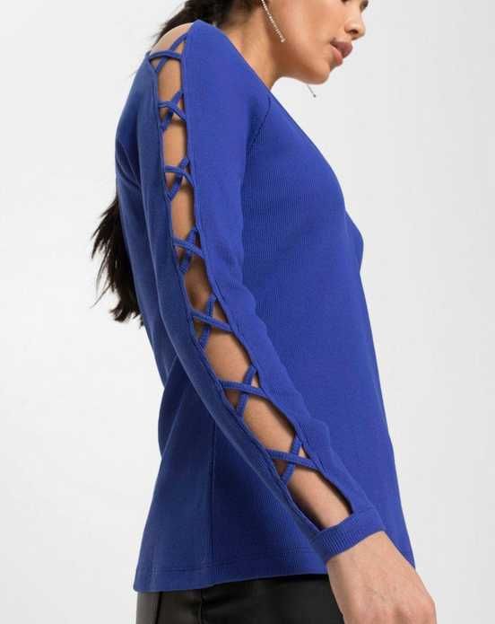 elegancka bluzka z wycięciami bawełna 52/54