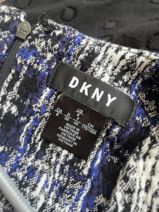 Sukienka na ramiączkach DKNY 8 niebieska donna karan