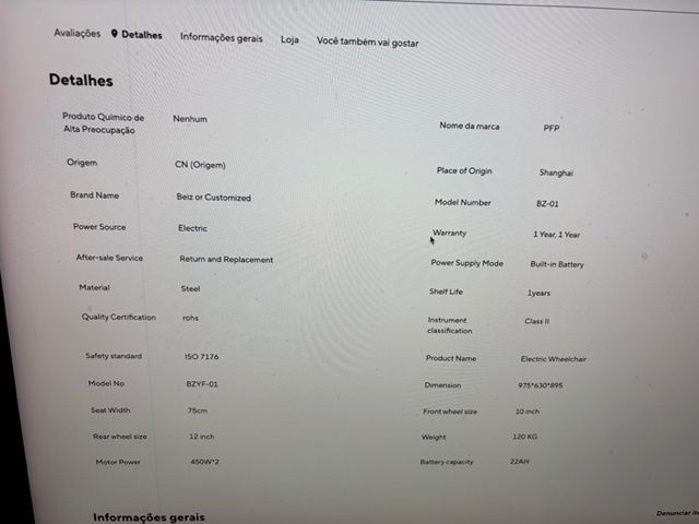 Cadeira de rodas eléctrica