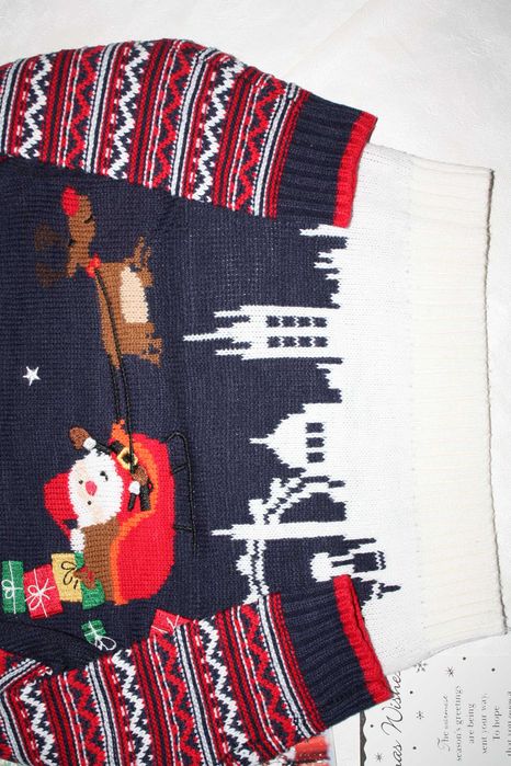 Новогодний реглан ф.george ребенку 2/3лет, р-92/98 идеальное состояние