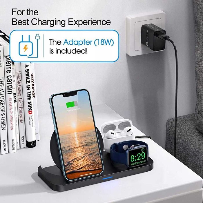 Ładowarka indukcyjna KKM 10W Apple Watch i AirPods [2478]