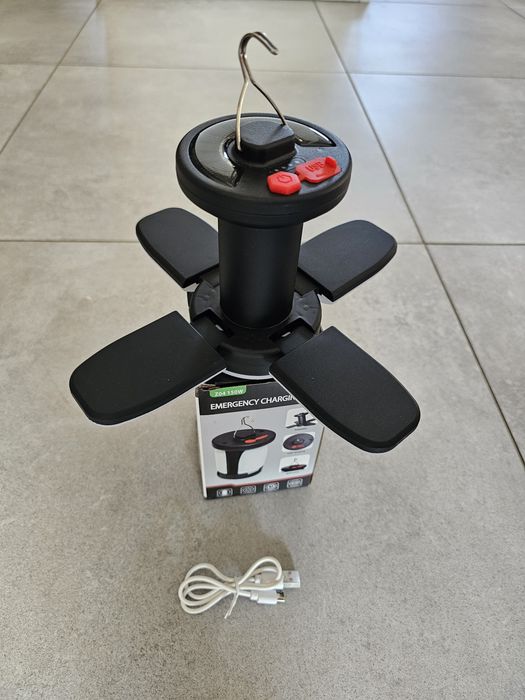 Lampa, latarnia solarna, kempingowa LED, 6 trybów pracy USB