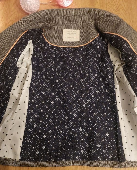Śliczna gruba marynarka dziewczęca Zara Girls na 110