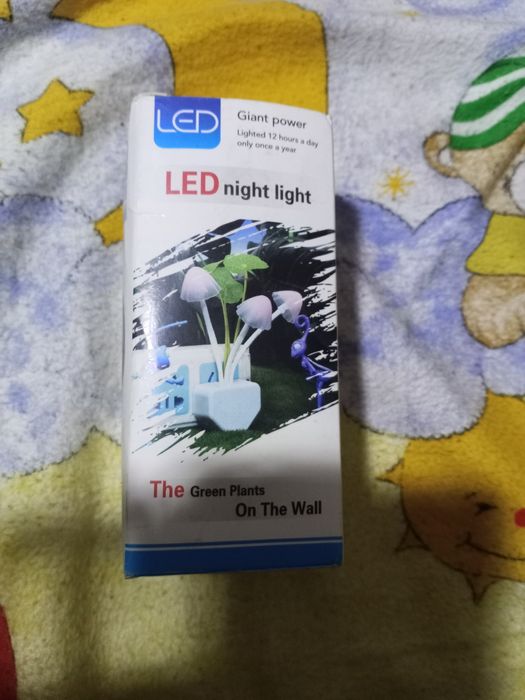 Luz noturna LED cogumelo