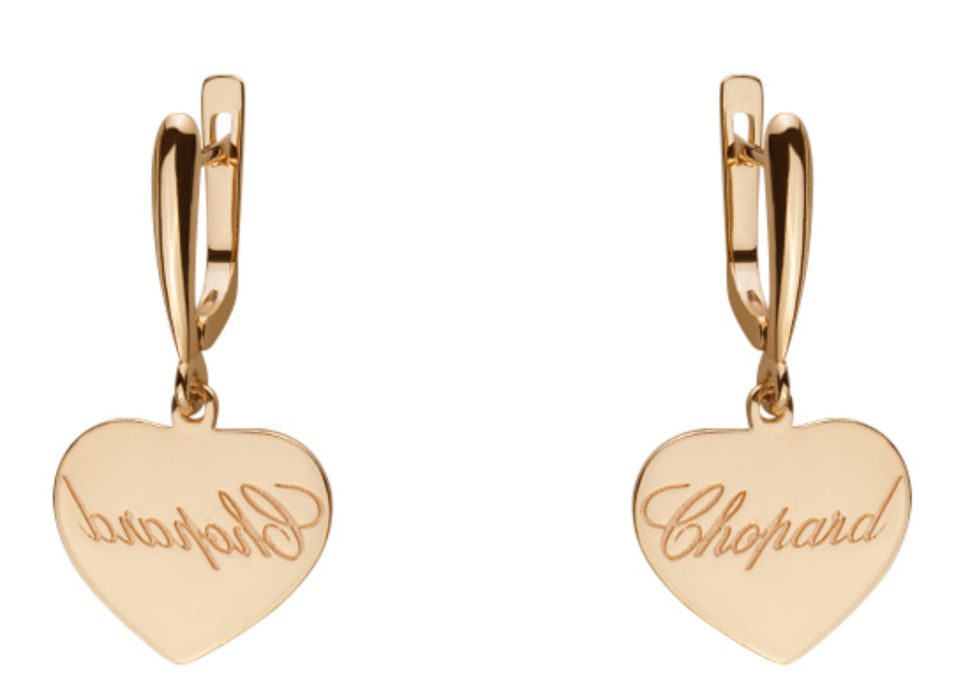 Золоті сережки chopard 5,13 грам 598 проба