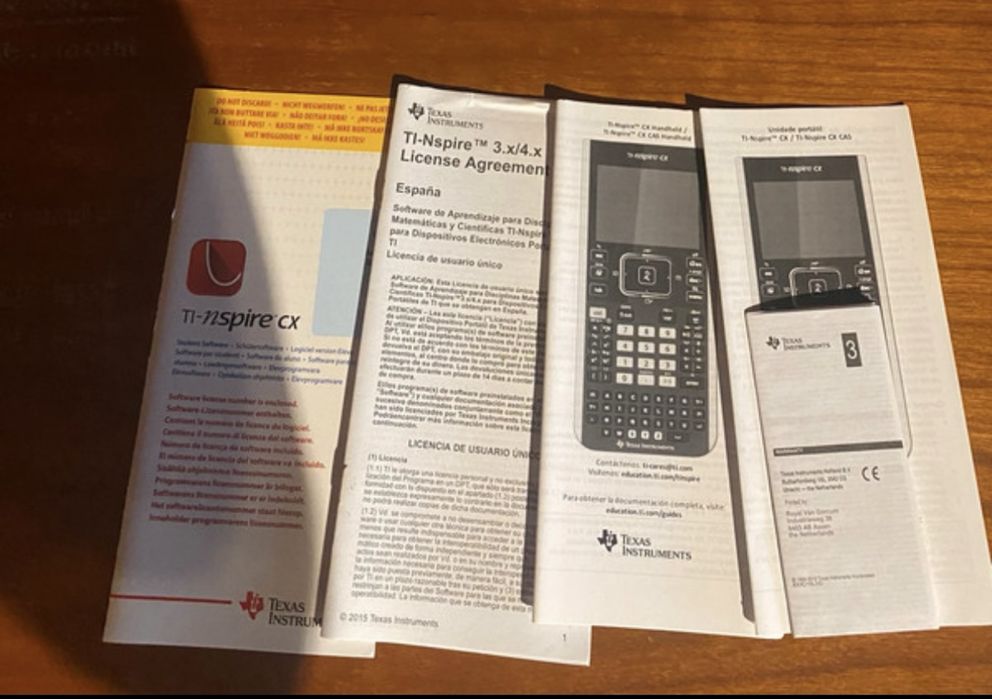 Calculadora Texas nspire cx