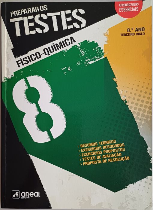 Livro de apoio escolar "Preparar os testes Físico-Química 8"
