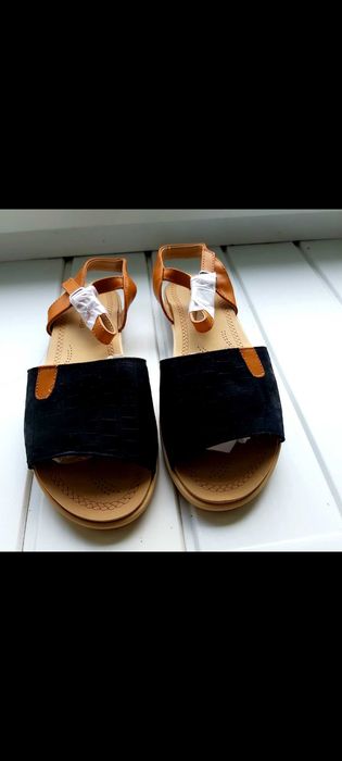 Sandaly czarne damskie