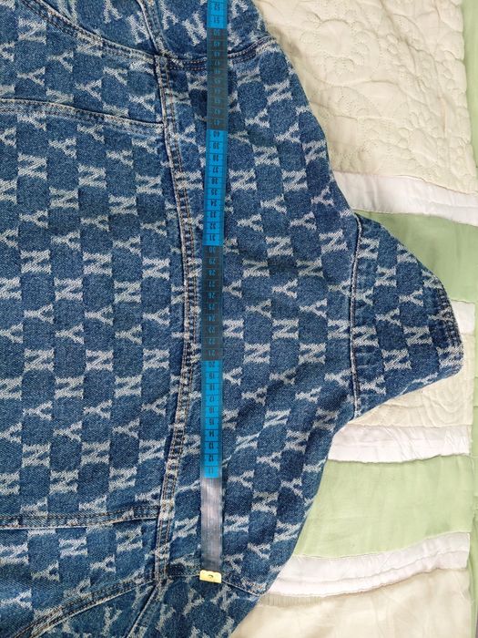 Стильна джинсова куртка NY Yankees oversize унісекс
