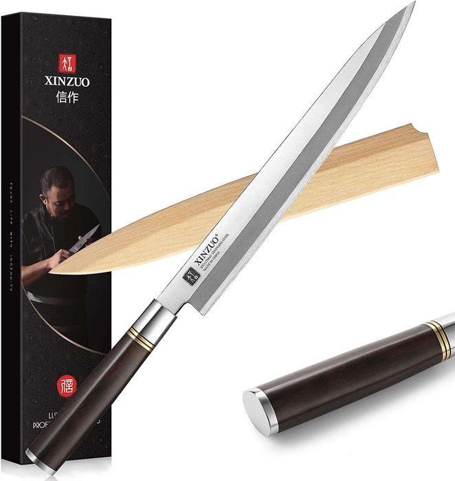XINZUO Yanagiba 27 cm Nóż Sashimi Sushi Japoński do Ryb Stal Nierdzewna