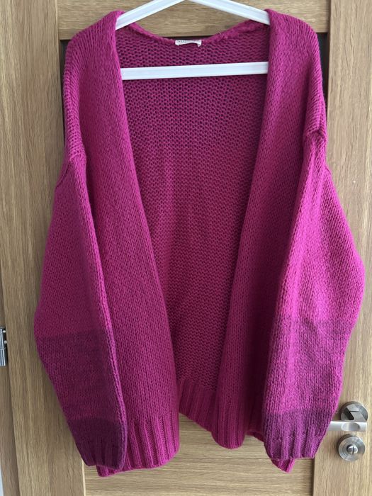 Sweter damski, kardigan różowy, Tchibo