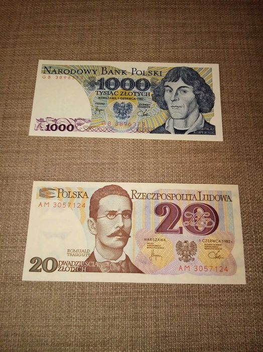POLÓNIA 7 Notas 6 Novas Não Circuladas e 1 MBC ver as fotos