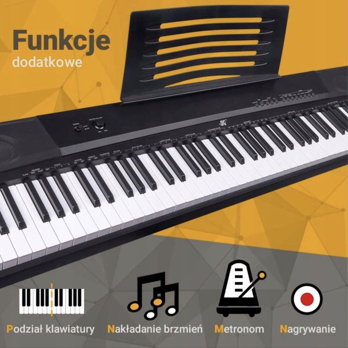 Pianino cyfrowe DUŻE keyboard piano sustain USB PROMOCJA