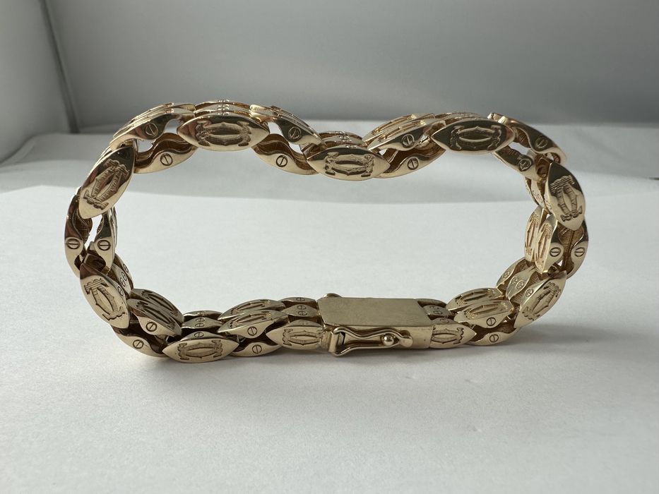 Złota Męska Bransoleta Cartier Pr.585 NOWA CENA