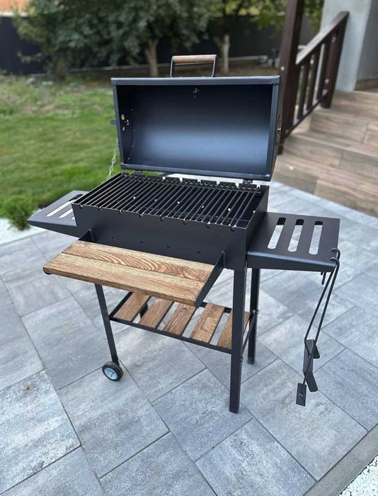 НОВИНКА / Мангал з кришкою метал 4 мм на 8 шампурів ПОСИЛЕНИЙ