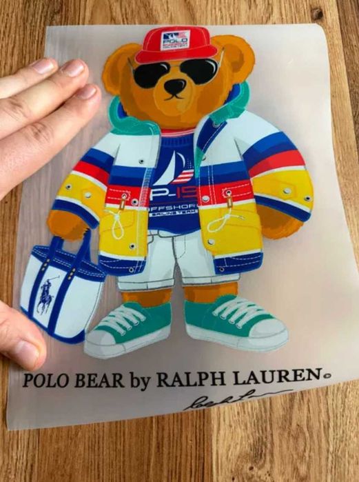 Zestaw naprasowanka x2 Miś Polo Bear duża + mała nowe