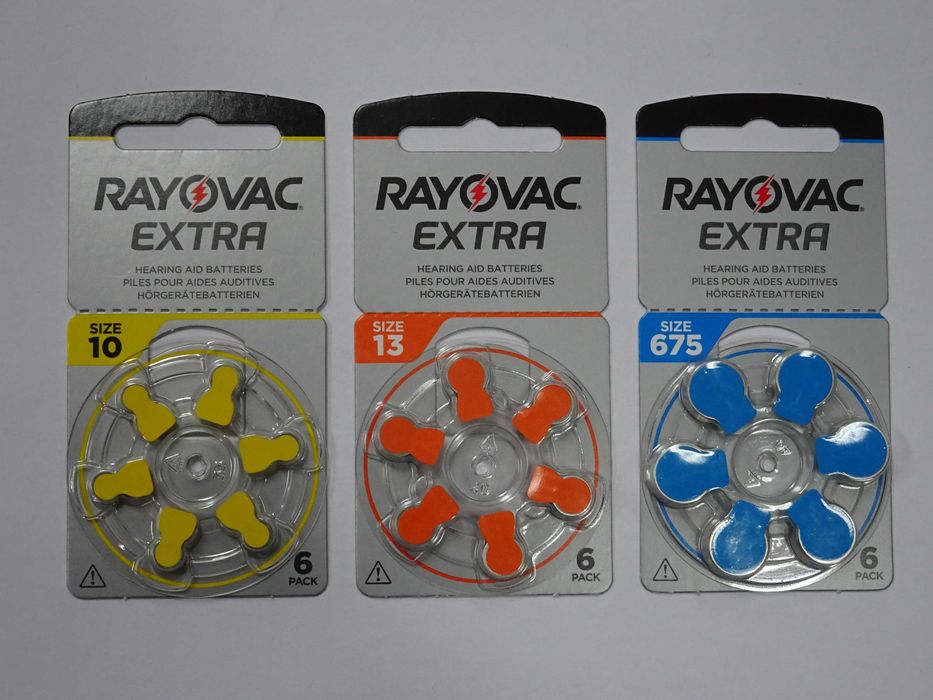 Bateria Baterie Słuchowe RAYOVAC EXTRA- PR10, PR13, PR675 - Op.6 sztuk