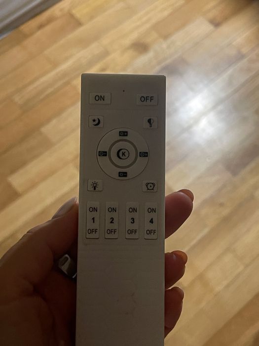 Plafonier / Candeeiro de Teto LED em Madeira com Controlo Remoto (Ø 57 cm)