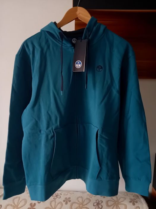 North Sails xxl bluza męska rozpinana z kapturem bawełna 100%