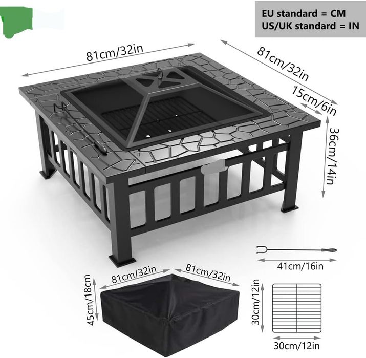 NOVA - Braseira exterior Pit fire Lareira para jardim e terraço