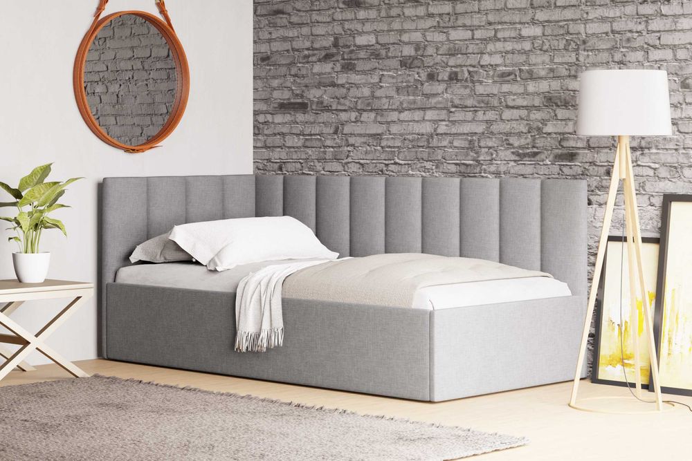 Łóżko tapicerowane Sofa Kanapa pojemnik na pościel stelaż wysyłka!