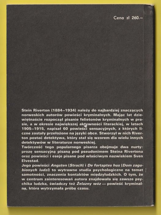 ŻELAZNY WÓZ - Stein Riverton - 1988 - bez śladów używania - nowa