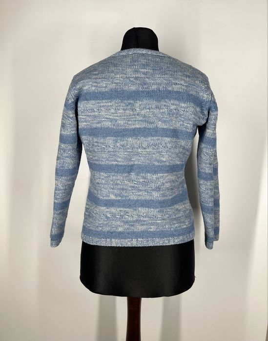 Sweter damski niebueski Olsen welna merino