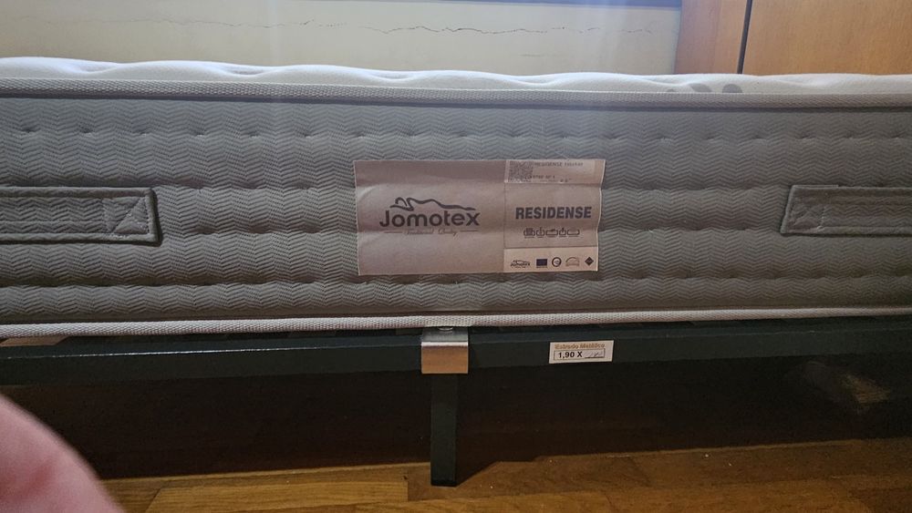 Conjunto Colchão Casal Jomotex Molas Ensacadas (140x190) + Estrado – Porto Centro