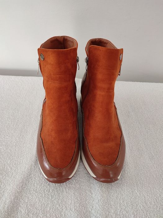 Botki na jesień rude nowe