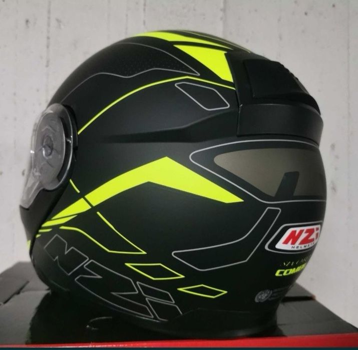 Capacete NZI Combi 2 Sword Fluor / Preto Matte ( NOVOS )