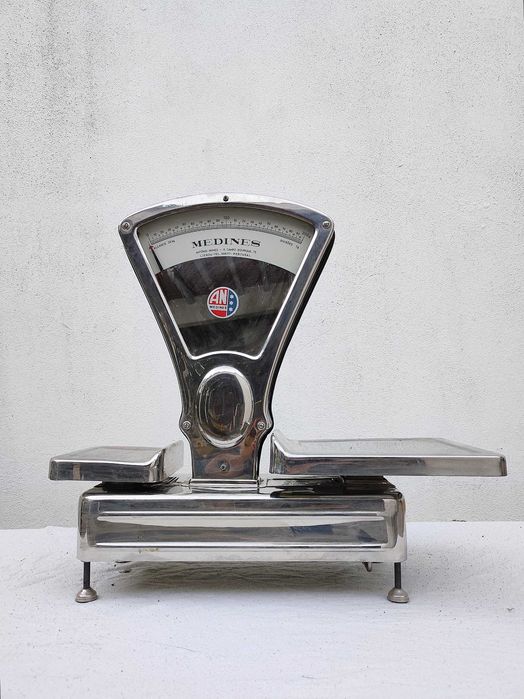 Balança antiga mercearia Medines 418-A inox max 20 kg vintage retro