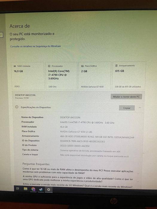 Computador gaming Dell