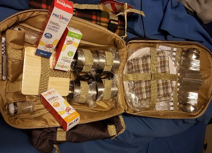 mochila de pic nic nova