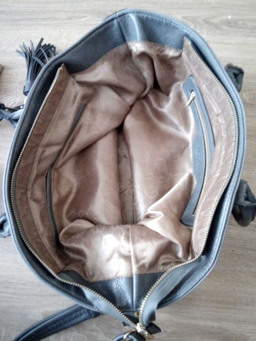 Puccini Oryginalna Duża Torebka Damska Skórzana