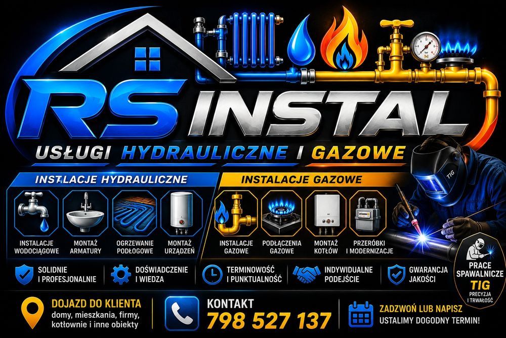 Gazownik Hydraulik Instalacje WOD KAN C.O