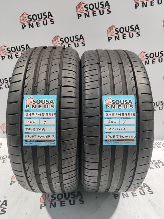 2 pneus semi novos 245-45ZR18 - Oferta dos Portes