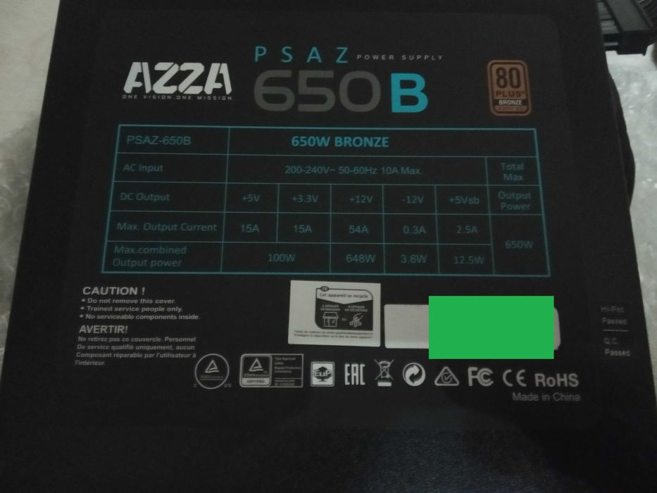 Комплектуючі до ПК - DDR3, SSD WD 128GB M.2 NVMe, Б.Ж. AZZA PSAZ-650W