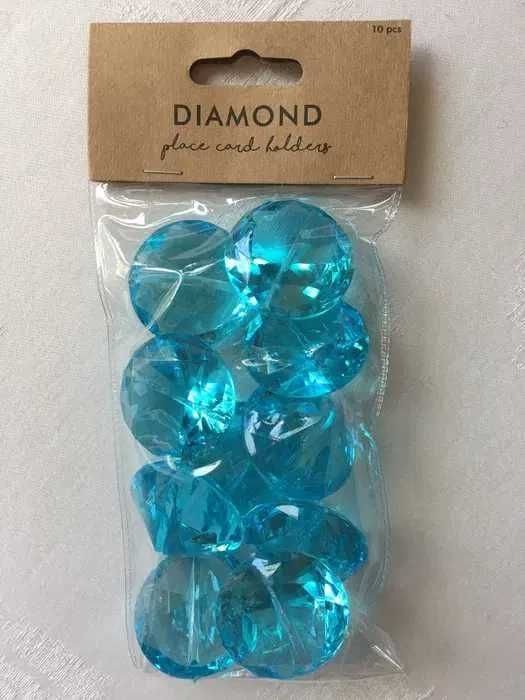 DIAMENT Stojak na wizytówki turkusowy 4 cm 10 szt
