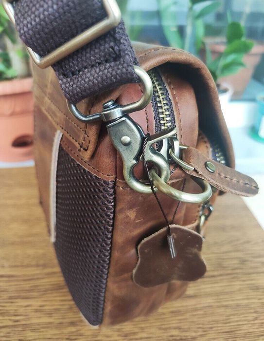 Кожаная мужская Сумка Барсетка. Dark Brown.