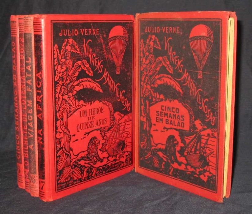 Livro Cinco Semanas em Balão Júlio Verne Colecção Viagens Maravilhosas
