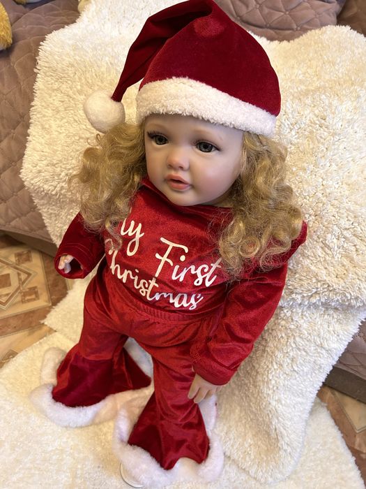 Новорічна лялька-дівчинка Reborn з м’яким тілом
